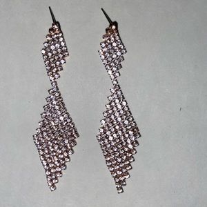 Rose gold dangly earrings
